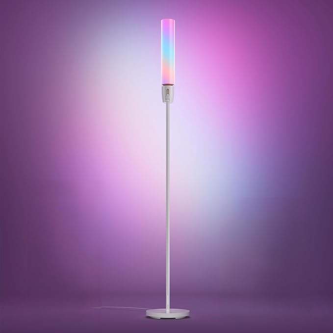 RGB+CCT Smart Floor Lamp, 1000LM LED Modern Standing Lamp with App & Voice Control, Music Sync, Dimmable 2200K-6500K, 16 Million Colors, Alexa Compatible, 65" Tall Living Room Lamp