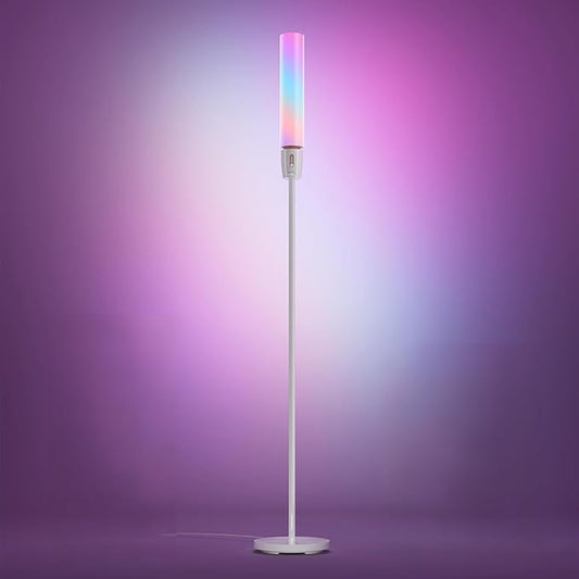 RGB+CCT Smart Floor Lamp, 1000LM LED Modern Standing Lamp with App & Voice Control, Music Sync, Dimmable 2200K-6500K, 16 Million Colors, Alexa Compatible, 65" Tall Living Room Lamp