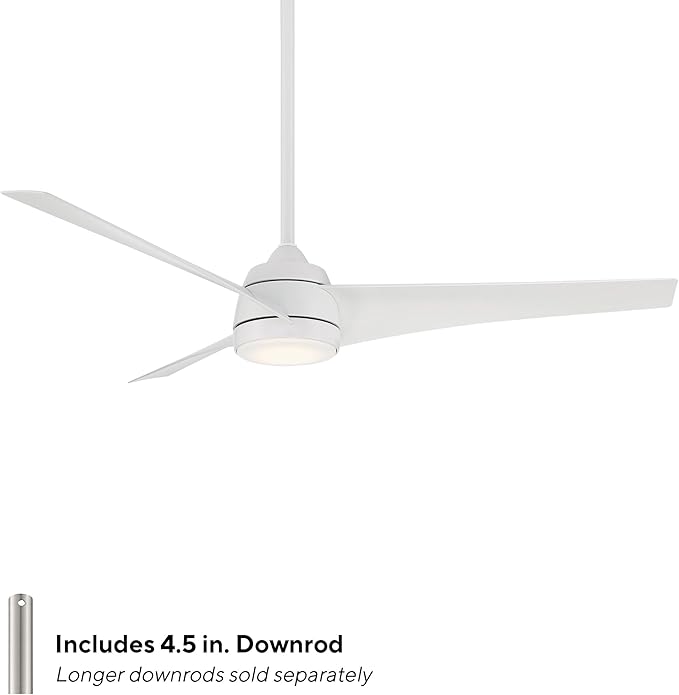 WAC F-070L-MW Sonoma 56" Outdoor Ceiling Fan with Lights and Remote Control, Matte White