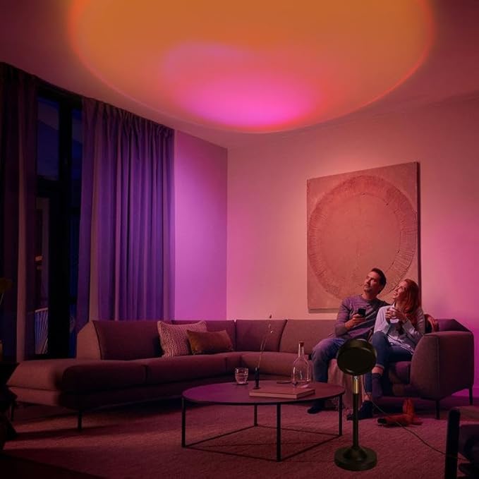 Fall Sunset Lamp Projector Light 180° Adjustable Sunset Mood Lamp, 4 Modes, Remote Control RGB Ambient Night Light for Bedroom.