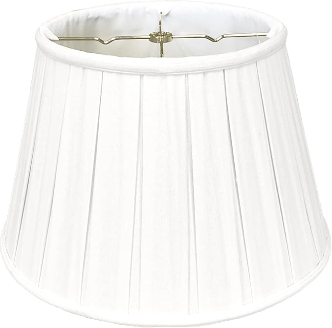 Royal Designs, Inc. Empire English Pleat Lamp Shade, BSO-724-14LNWH, 10 x 14.5 x 10, Linen White