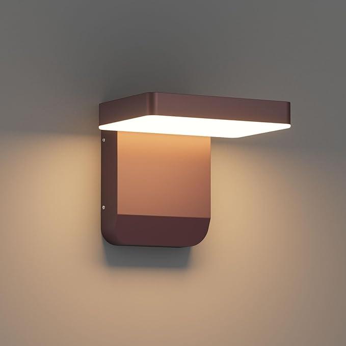 Modern Outdoor Rotatable Wall Light LED Wall Sconce Bronze Exterior Wall Lights Fixture Modern Lights for House, 3000K