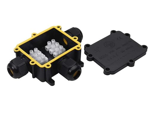 Junction Box Outdoor Waterproof IP68 3 Way Plug Line M25 Coaxial Cable Connector Wire Range 4 to14mm Electrical External Power Cord Junction Boxes