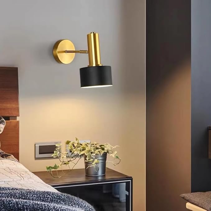 Battery Operated Wall Sconces Set of 2, Modern Wireless Black Wall Lights Fixtures,Cordless Wall lamp with Memory Function, with Remote Control Apply to Bedroom, Living Room, Corridor Stairs