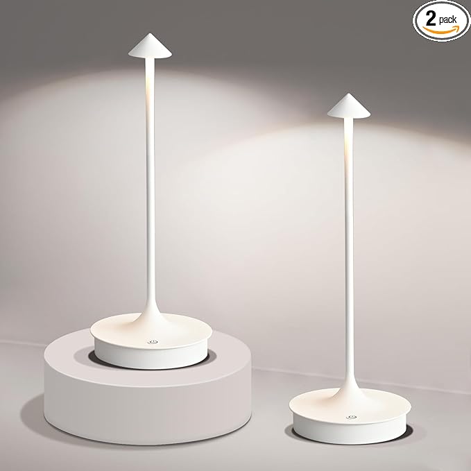 Cordless Table Lamp Rechargeable LED Table Lamps Battery Operated 4000mAh Touch Dimmable Wireless Lamp Waterproof Portable Outdoor Table Light for Restaurants and Dining Home Indoor/Outdoor Use