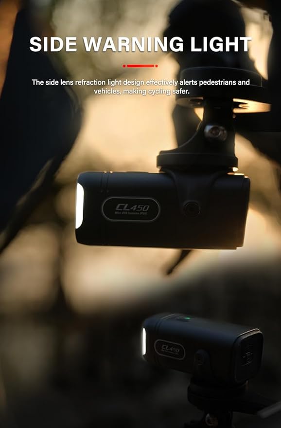 TOWILD CL450 Bike Lights for Night Riding, 450 Lumens, USB-C Rechargeable, Aluminum Alloy, IPX6 Waterproof