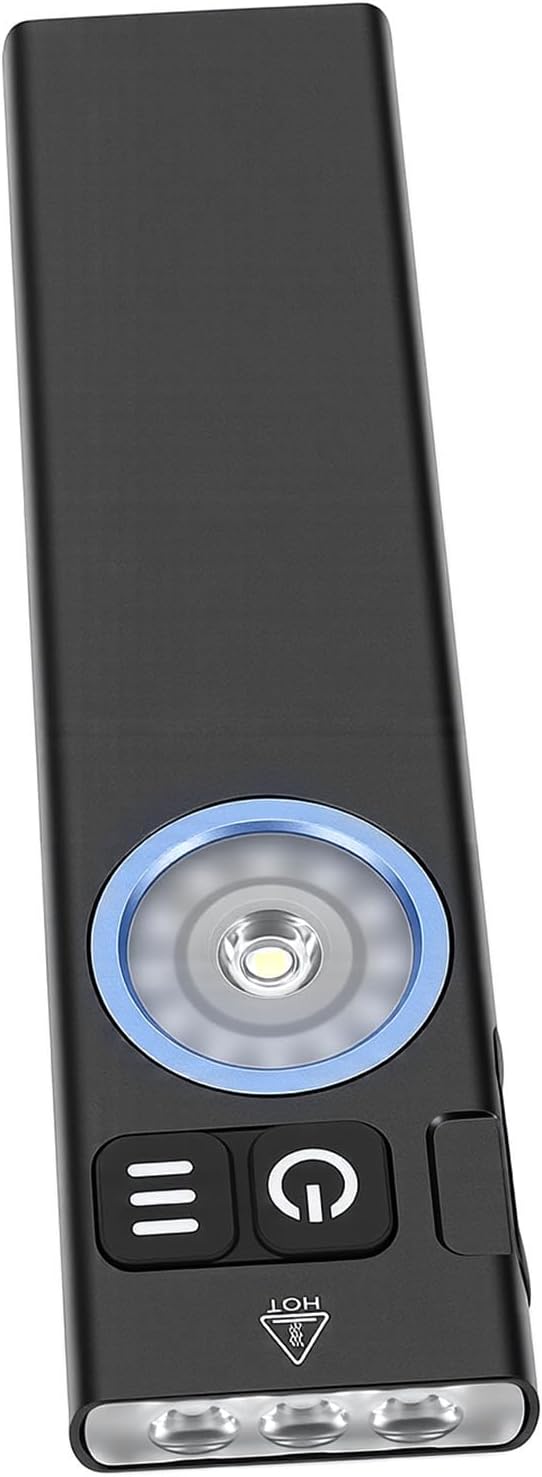 CHICIRIS Small Magnetic Pocket Flashlight RGB Side Light Rechargeable for Emergency Use
