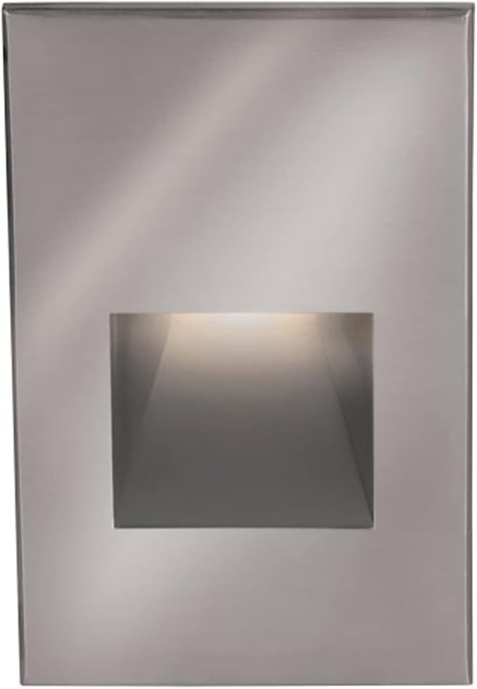 WAC Landscape Lighting, LED 12V Vertical Indoor or Outdoor Step and Wall Light 3000K Warm Built-in LED in Stainless Steel