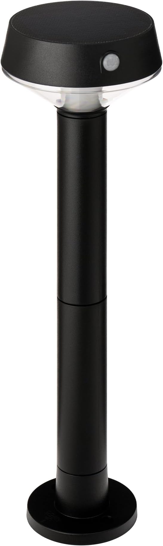 EcoPath Solar Collection LED Landscape Path Light or Fence Post Light with Linkable IR Motion Sensor and Daylight Sensor 80 Lumens 8 Hours on Full Charge 3000K in Black