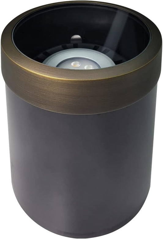COLOER In-Ground Well Lights Large Size, LED Outdoor Low Voltage Pathway Light, IP65 Waterproof Sidewalk Lighting for Outside Landscape Uplight for Tree,1-Pack Without Bulb(302B)