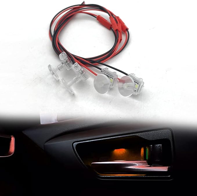 Amber yellow Mini Car Door Bowl decoration Light 12V Auto Interior Atmosphere Welcome Lamp Low Power Colorful LED Strip(4PCS)