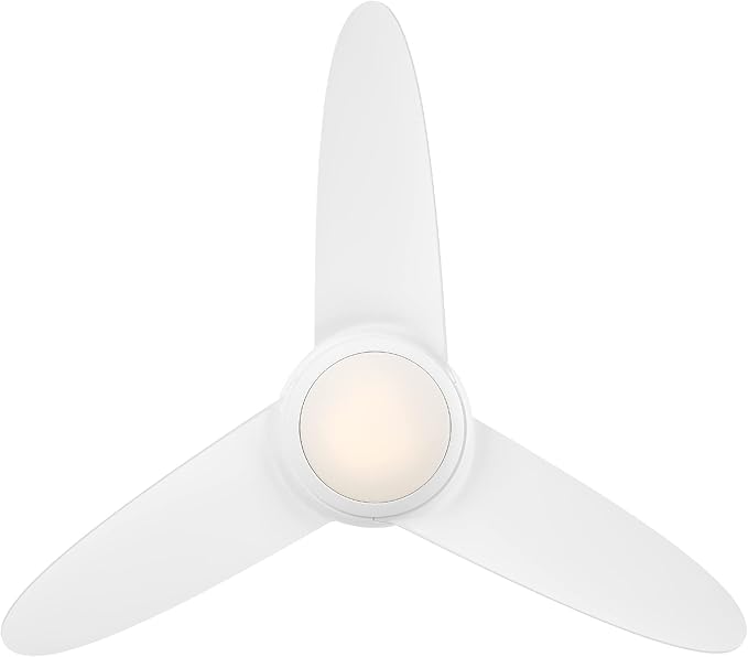 WAC F-094L-MW Loft 38" Outdoor Ceiling Fan with LED Lights and Remote, Matte White