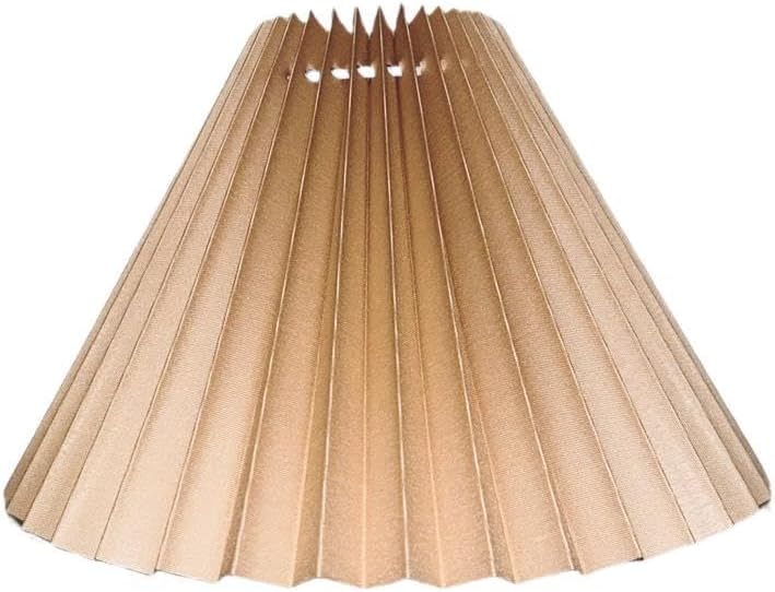 Small lampshades for table lamps, pleated, set of 2. Suitable for E27. 9"x6.2" Compatible with any interior. (beige), (light brown)