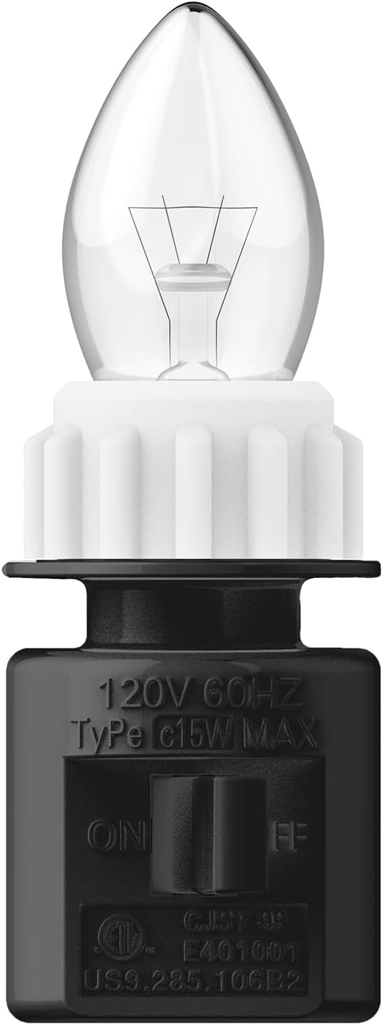 TWDRTDD Night Light Plug in Base, 360° Rotatable Waterpfoof Nightlight with On/Off Switch for Himalayan Salt Wall Lamp,Wall Light (Black)