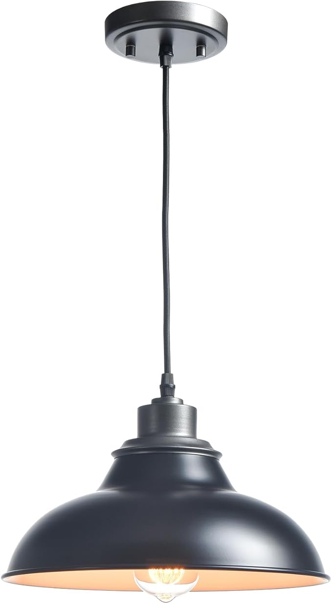 Black Pendant Lights Kitchen Island Farmhouse Pendant Lights Modern Hanging Pendant Light for Dinning Room Living Room Bedroom Bar