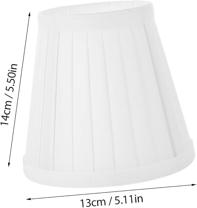 Table Lamp Shade Clip on Barrel Lamp Shade: Small Clip on Light Shade Fabric Cloth Pleat Lampshade Light Cover Shade for Chandelier Table Lamp Decor White 13x14cm Royal Lamp Shade