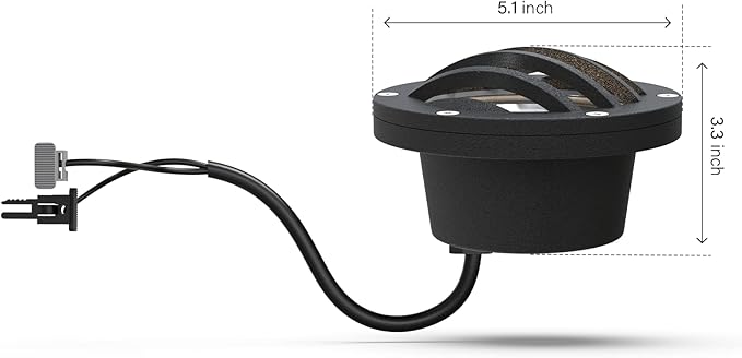 Malibu Low Voltage Well Lights 4W LED Outdoor Landscape Deck Lights 12V Well Light 200Lumen in-Ground Light 2800K Warm White with Connector & Stake for Step Tree Patio Yard Garden 1Pack 8401-3500-01