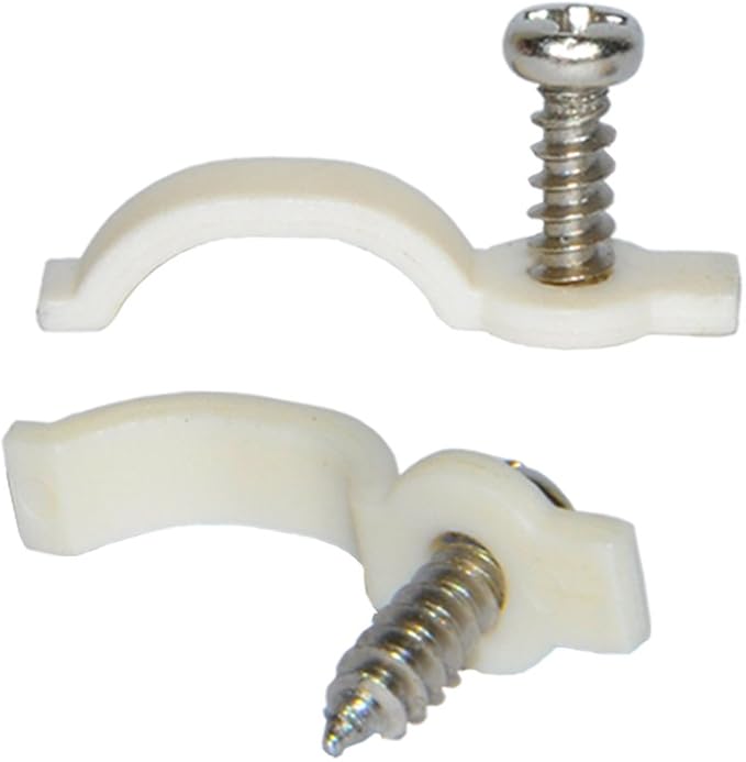 SpiritLED 100 Lots Strip Light Mounting Bracket,One Side Fixing,Screws Included (Ideal for Waterproof Strip Width 8mm(5/16"))