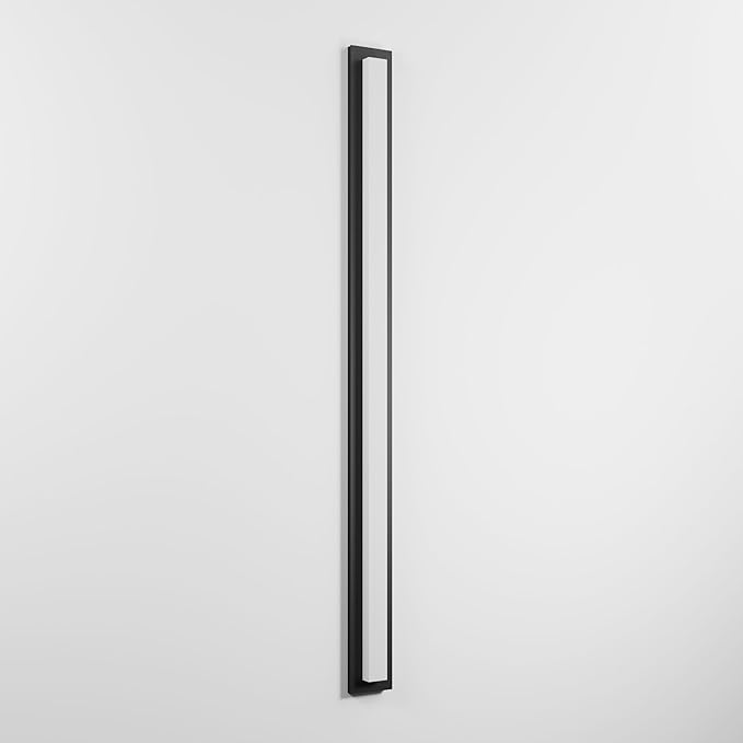 LamQee 63 in Aluminum Long Outdoor Wall Lights, 2900K 3900LM LED Waterproof IP65, Linear Modern Exterior Lighting Fixtures Wall Mount Outside Sconce Acrylic Shade for House Porch Patio Garage Door