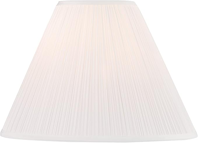 Aspen Creative 33137, Mushroom Pleated Traditional Spider Lamp Shade, Pleated White, 9" Top x 18" Bottom x 13" Slant