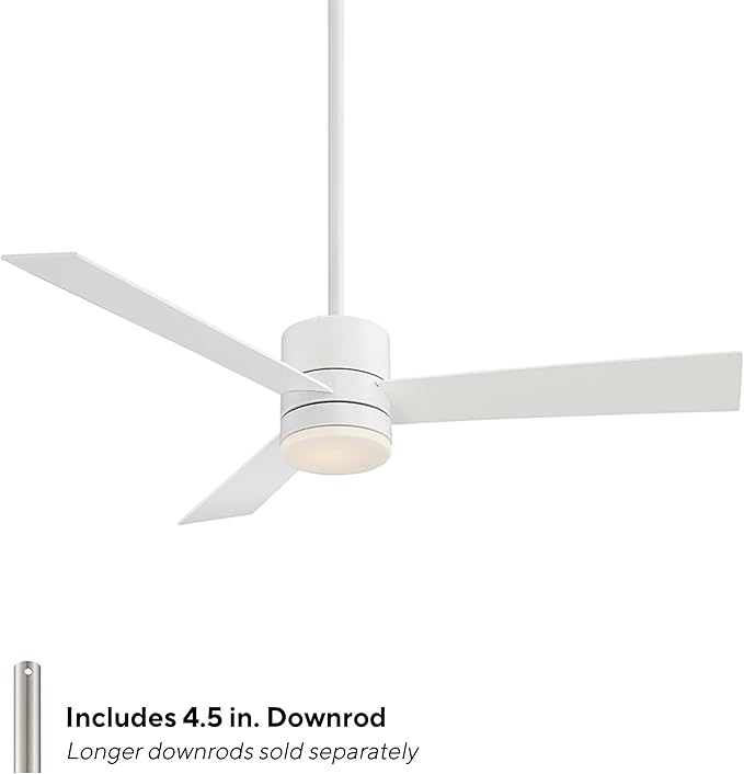 WAC F-081L-MW San Francisco 52" Outdoor Ceiling Fan with Lights and Remote Control, Matte White