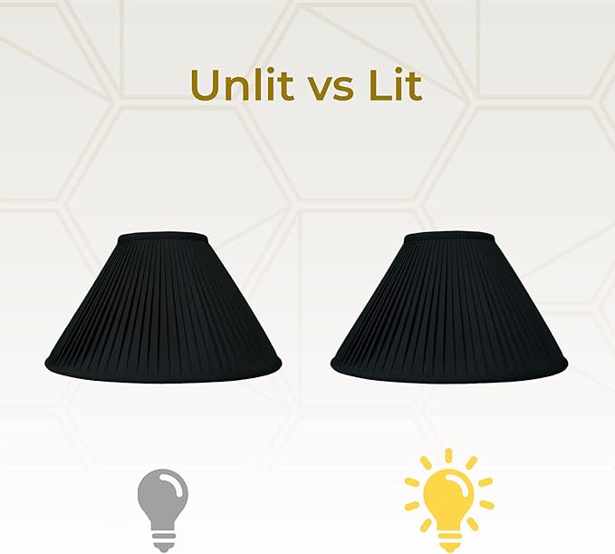 Royal Designs, Inc. Coolie Empire Side Pleat Wall Lamp Shade, BS-727W-13BLKGL-2, Black with Gold, 5 x 13 x 8, Set of 2
