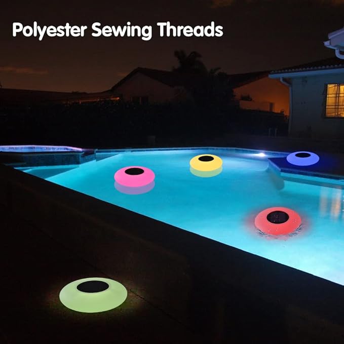 Solar LED Lights Inflatable,Swimming Pool Light Solar Floating Light Floating Pool Lights with Multi-Color LED Waterproof for Outdoor Garden (L) 1pc