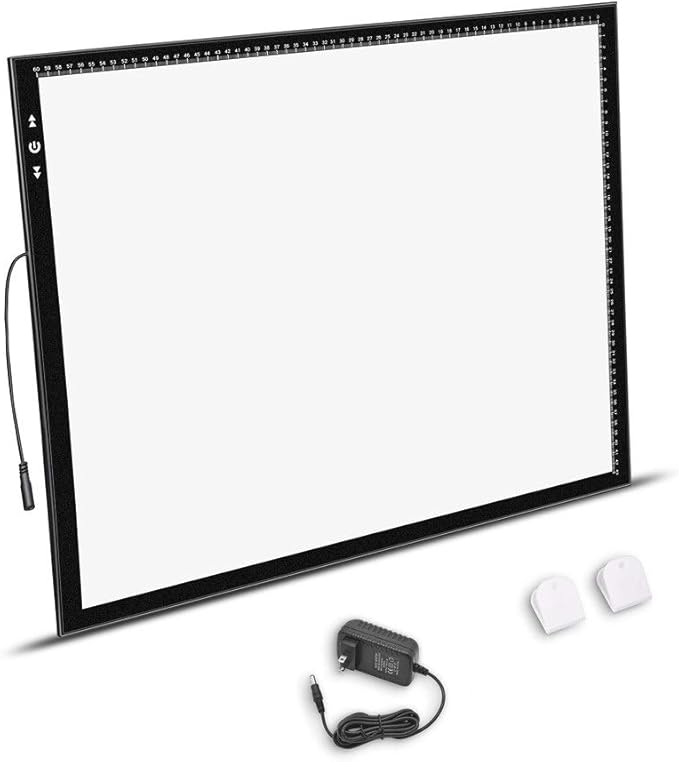 HSK A2 LED Artist tracing Light Box Copy Table, Adjustable High Brightness Light Pad for Tatto Drawing, Sketching, Animation,Diamond Painting Accessories