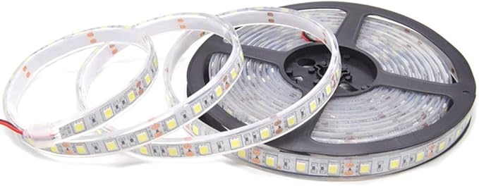 BSOD Outdoor LED Strip Lights Waterproof,IP68 Led Strip 12v Boat Underwater Lights 16.4ft 5050 SMD 300 Led Tube Flexible 5050 White Rope Light for Swimming Pool Boat Fish Tank