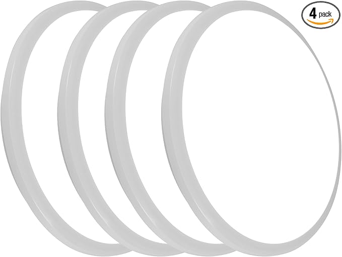 DELIPOP 4 Pack 12 Inch LED Flush Mount Ceiling Light, 24W Surface Flat LED Ceiling Light for Indoor/Outdoor, IP54 Waterproof Round Ceiling Light Fixture for Bathroom, Bedroom, Kitchen, Hallway