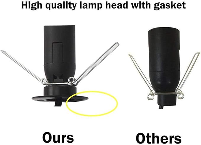 2-Pack Salt Lamp Cord Replacement with Dimmer Switch 5 feet Lamp Cord and 6-Pack Halogen Salt Lamp Bulbs(15 Watts)