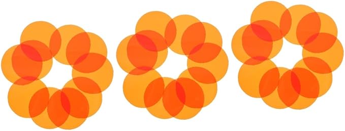 DOITOOL 30 Pcs Photography Lighting Film Orange Correction Sheets Flat and Smooth Multi-use
