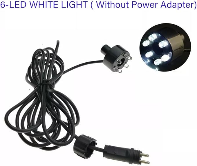Wholesale Fountain Submersible LED Light Fountain Ring (6-LED no AC Plug) for Garden, Square, Yard (White,2)