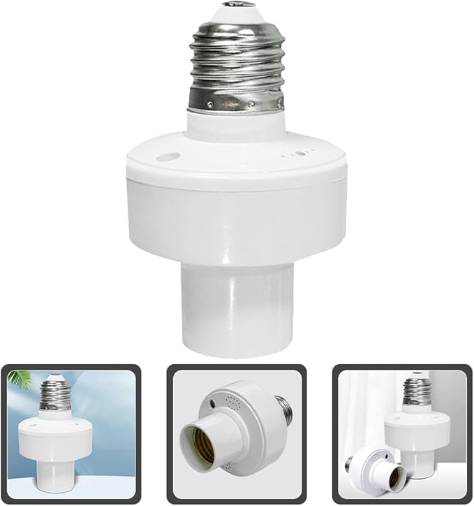 Voice Control Lamp Holder Socket for LED Incandescent Bulbs Offline Voice Activation No App Needed Compatible with Power Base Replacement for Home and Workshop Lighting