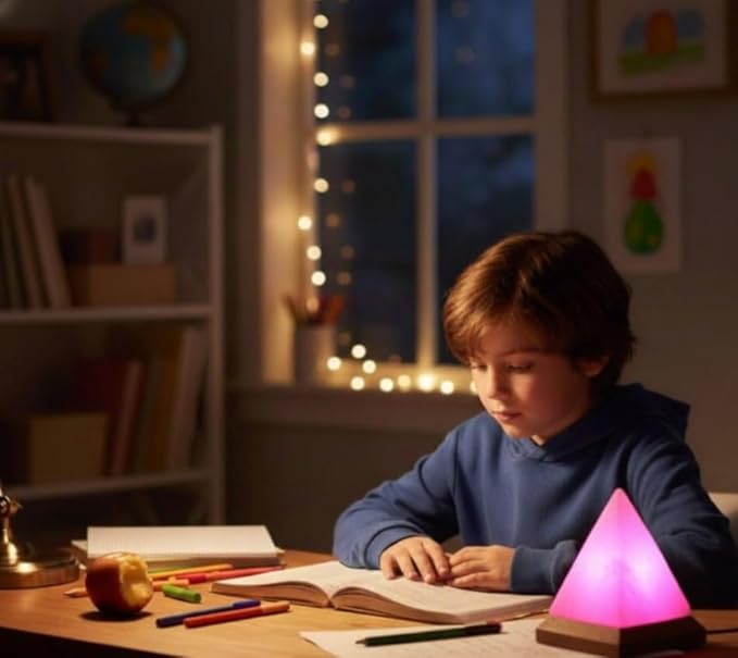 Himalayan Salt Lamp, USB Powered, Night Light Color Changing Lamp,Unique Gift Idea (Pyramidnew)