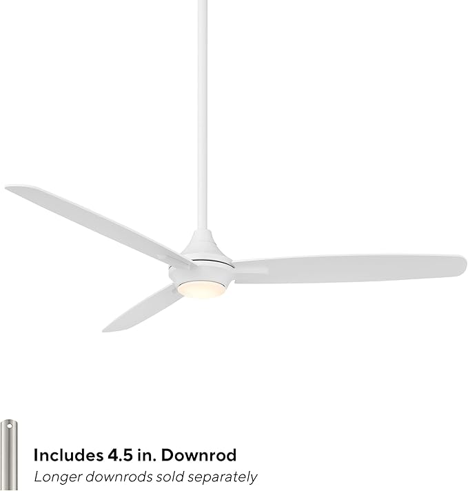 WAC Lighting Blitzen 3-Blade Aluminum Smart Ceiling Fan in Matte White