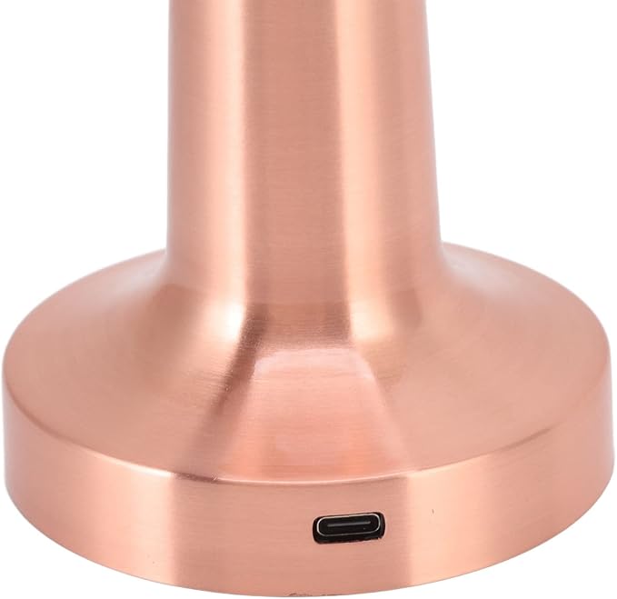 ASHATA Portable LED Retro Touch Control, Modern Table Lamps, 3 Levels Color Temperature Rechargeable Night Light for Hotel Home (Copper)