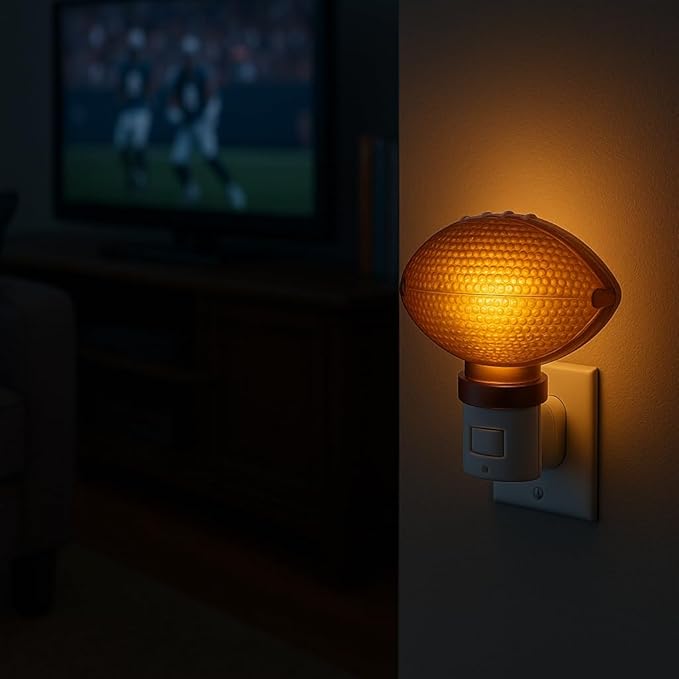 Novelty Lights LED Lamp Football Shape Sports Decoration Night Light with Swivel Plug