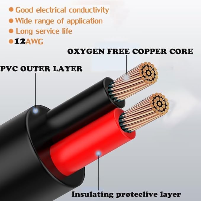 Waterproof Connectors 3 Wire,12AWG Male Female Plug LED Connector with 3Pin Waterproof Connectors,IP68 25CM Extension Cable for Car, Truck, Boat,LED Strip Lights,(2Pairs)