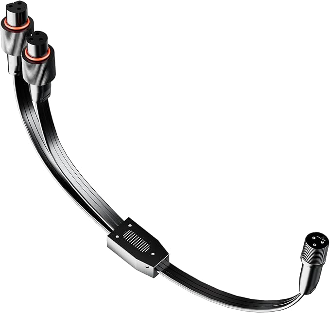 1 Male to 2 Female Y-Splitter for Govee Permanent Outdoor Lights Y-Shaped IP68 Waterproof Connector Compatible with Govee H705A H705B H705C H805A H805B H805C 3-Pin Extension Cable Cord (Black)