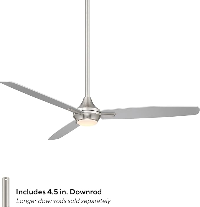 WAC Lighting Blitzen 3-Blade Aluminum Smart Ceiling Fan in Brushed Nickel