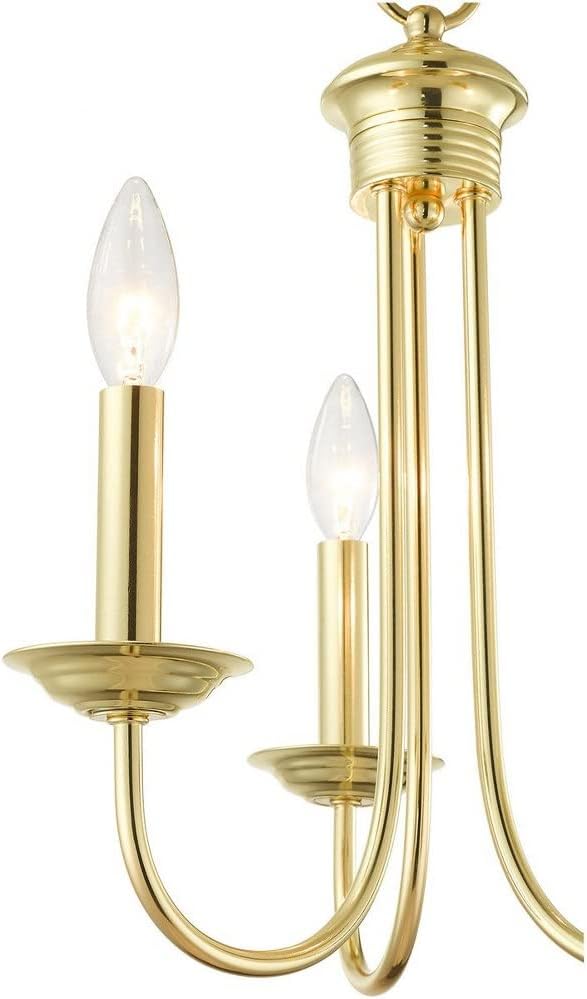 Livex Lighting 42683-04 Steel 3 Light Chandelier for Home Decor, 1 Black Ceiling Light Fixture, Perfect for Living Room or Bedroom Decor