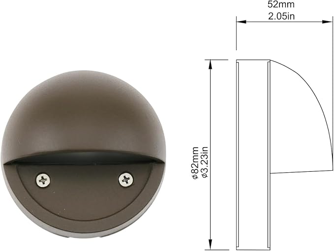 Lumina Lighting® 2W Landscape Deck Lights (2 Pack) | Low Voltage Landscape Lights Waterproof - Outdoor Patio Step Deck Lighting 12V 3000K Replaceable G4 LED Bulb Included DSL0103-BZLED2 (Bronze)