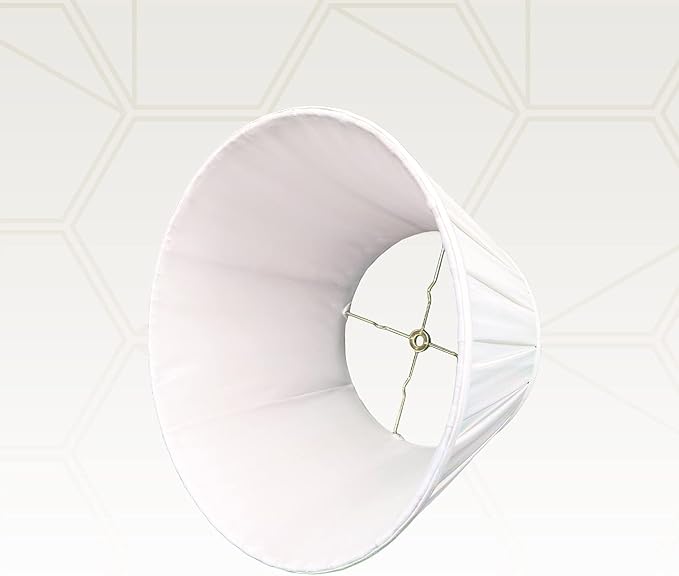 Royal Designs, Inc. Empire English Pleat Lamp Shade, BSO-724-18LNWH, 11 x 18 x 12, Linen White