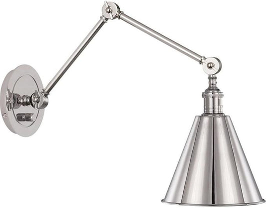 Jonathan Adler Robert Abbey S2418 Alloy - One Light Wall Sconce, Polished Nickel Finish with Metal Shade
