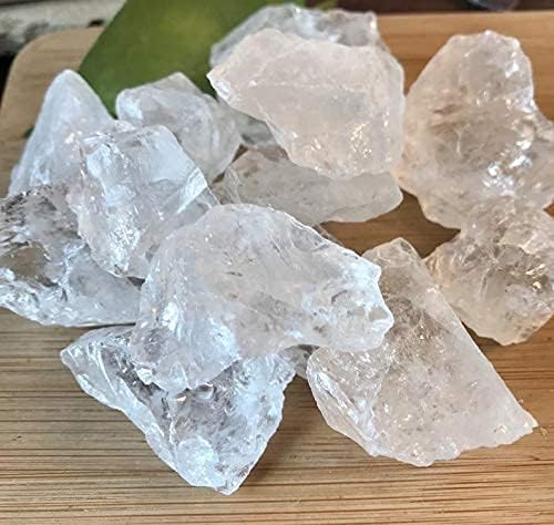 Zenkeeper 1 Lb Rough Clear Quartz Stone Bulk - Large Raw Clear Quartz Crystal Natural Clear Quartz Chunks Natural Crystals Healing Stones