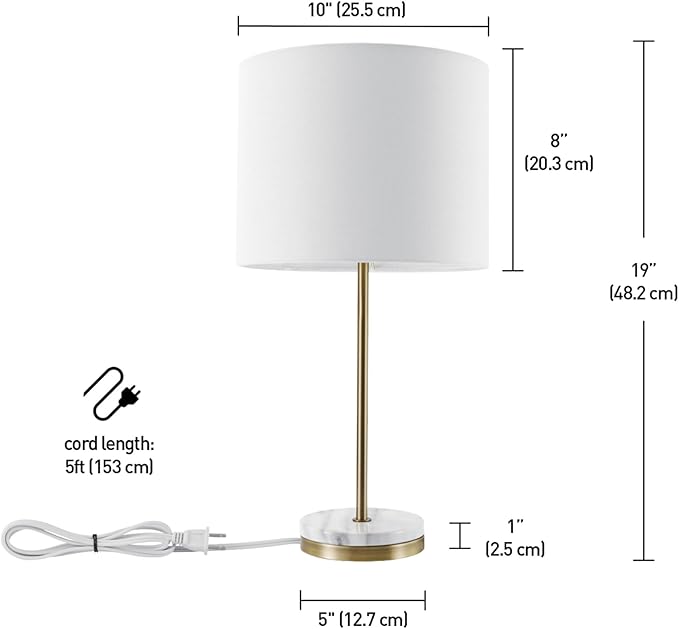 Globe Electric 67044 Versailles Table Lamp, 19", Soft Gold