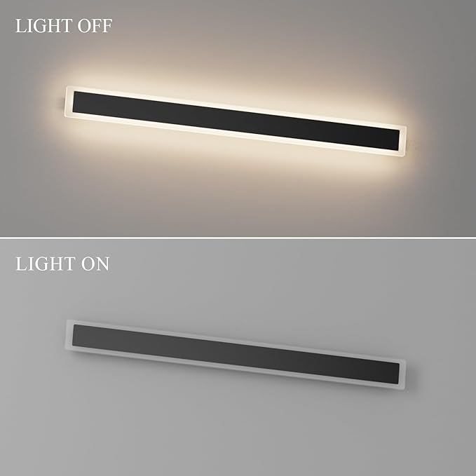 2 Pack 39.4Inch Long Outdoor Lights 4000K Dimmable Exterior Wall Mount Lighting Modern Outdoor Light IP65 Waterproof for Garage Porch