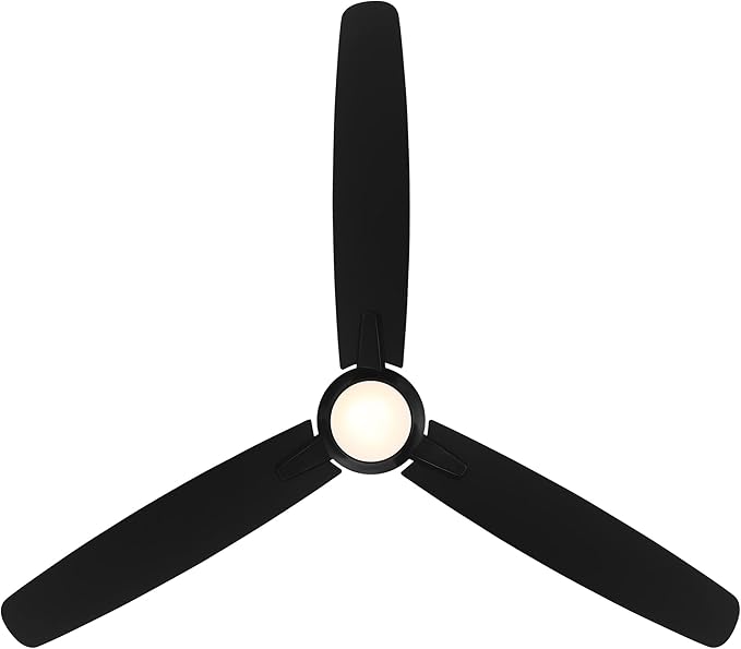 WAC Lighting F-060L-MB Blitzen 54" Ceiling Fan with LED Lights & Remote, Matte Black