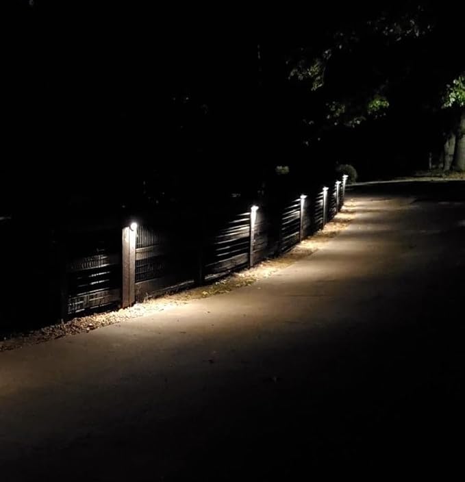 LED Low Voltage Deck Lights 2700K Landscape Railing Fence Light 180LM 12-24V AC/DC Aluminum Housing Outdoor Step Lights IP65 with Wire Nuts 4FT Corded ORB Finish 3.74 Inch Diameter 6-Pack